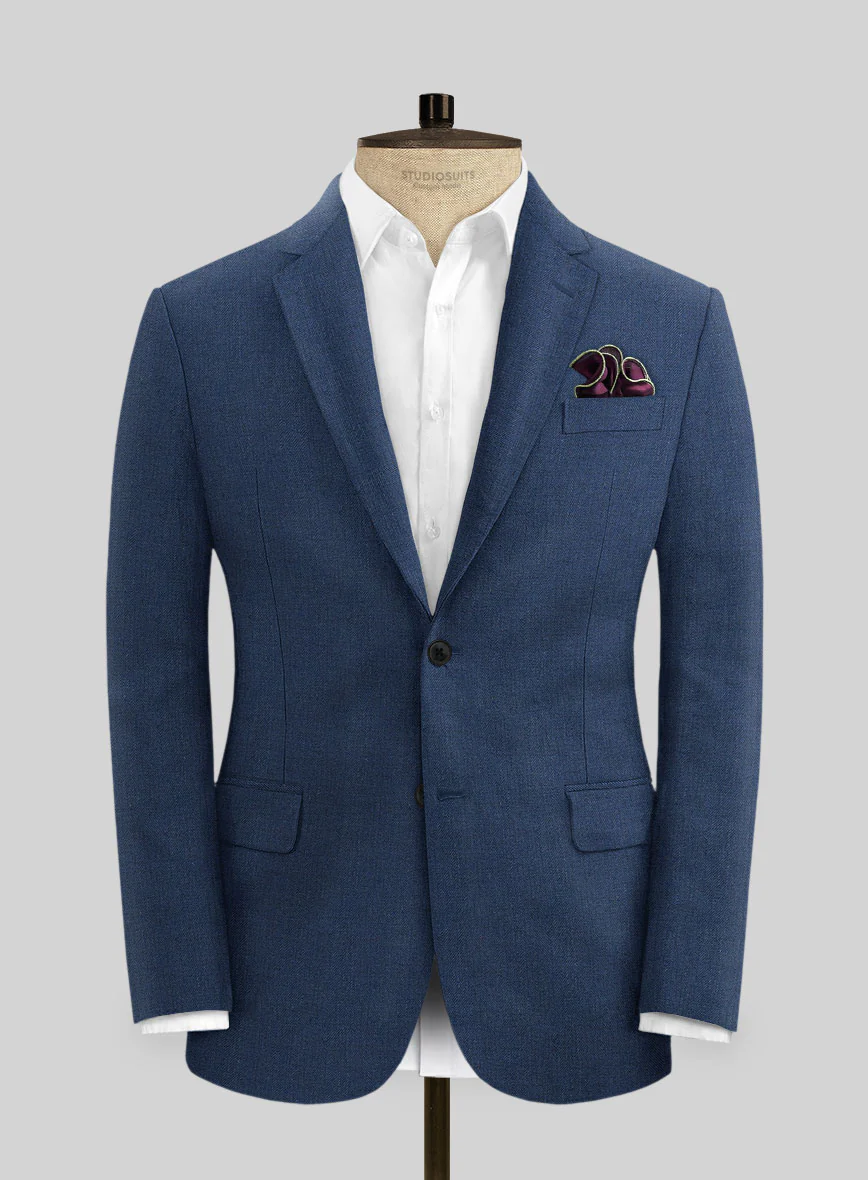 Campari Indigo Linen Suit - Image 3