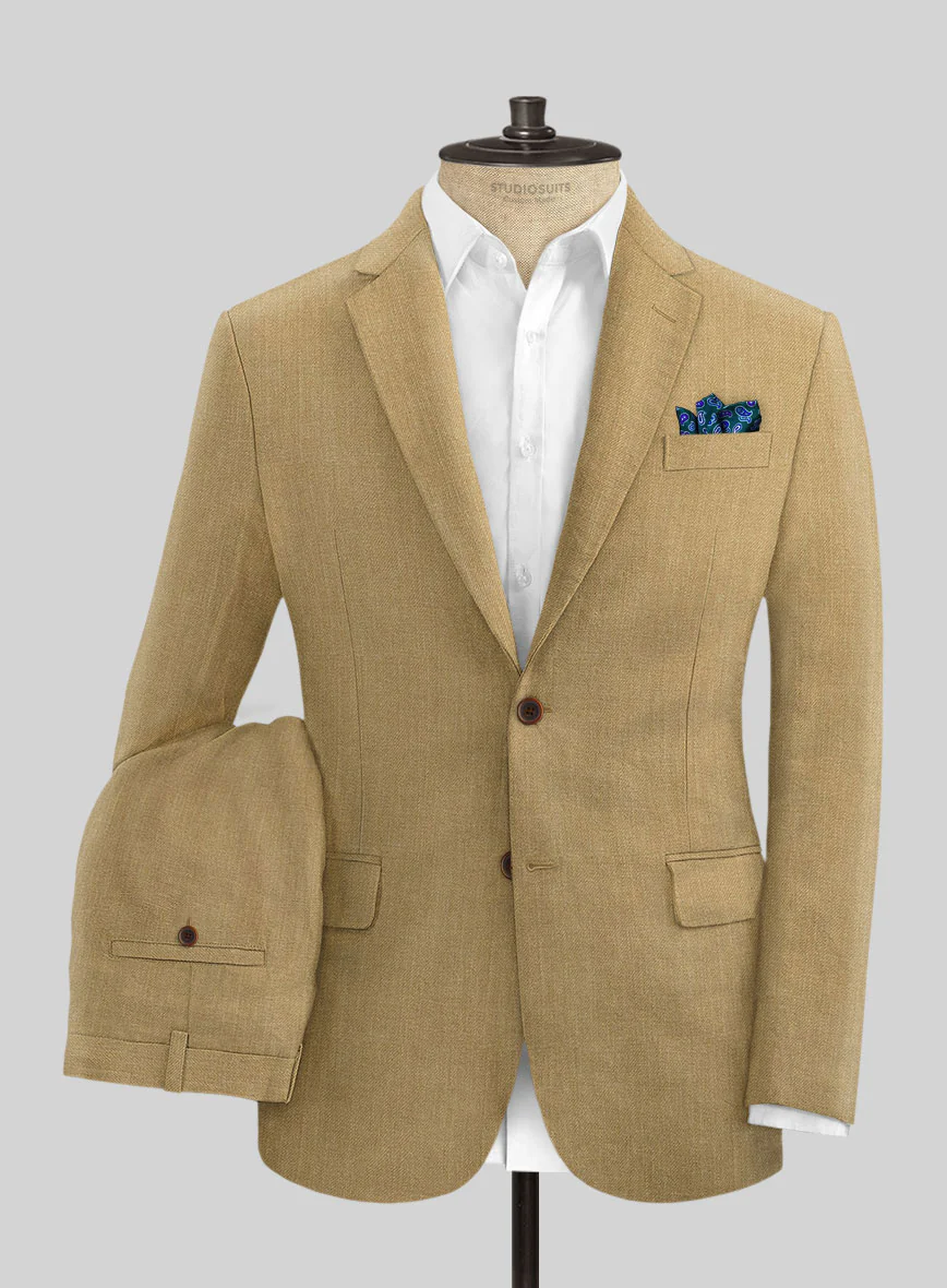 Campari Khaki Linen Suit - Image 2