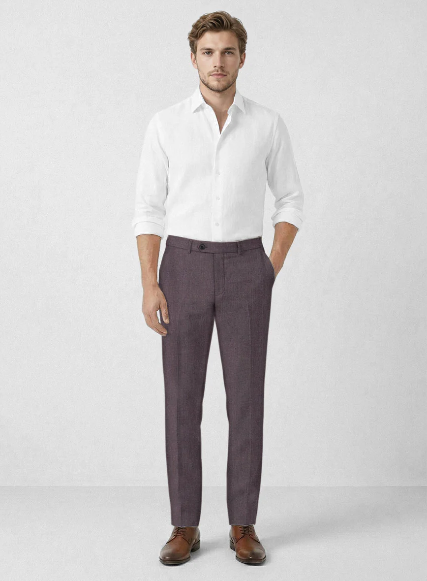 Campari Mystic Mauve Linen Pants - Image 3