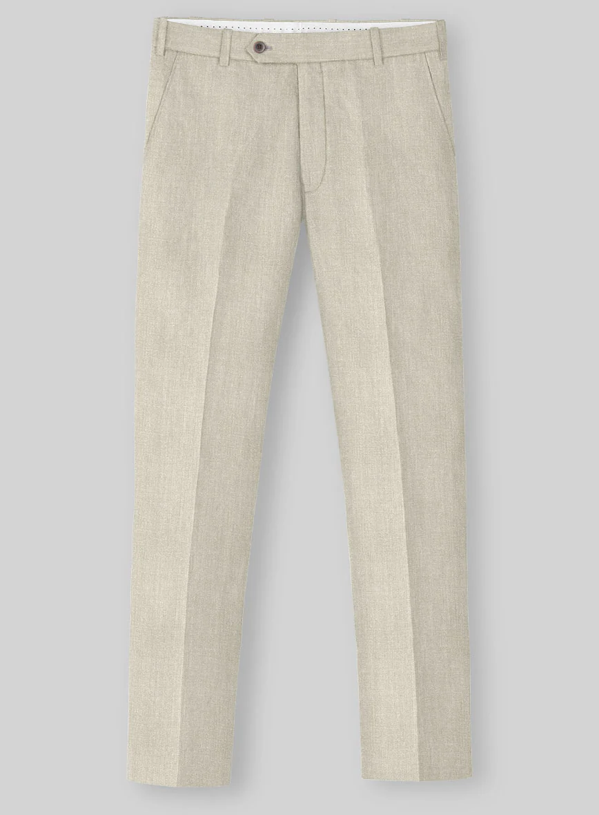 Campari Oatmeal Linen Pants - Image 2