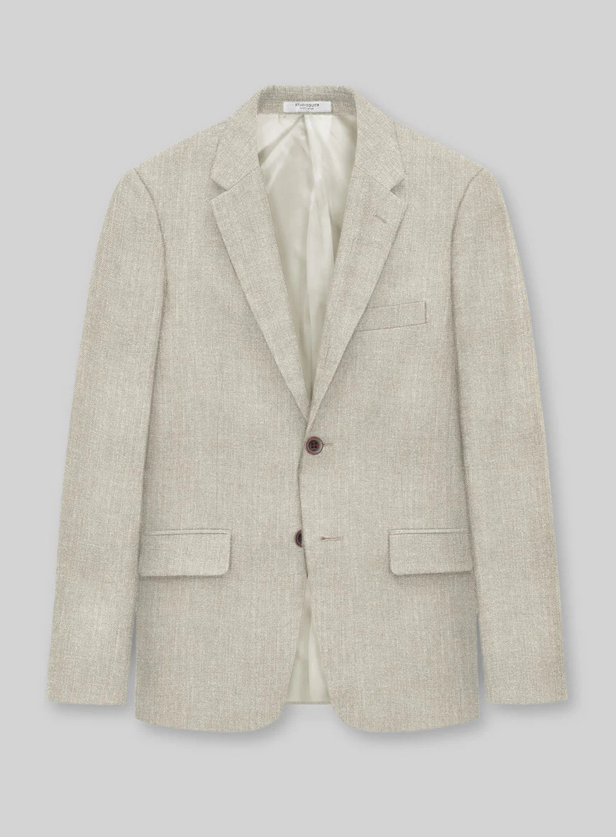 Campari Oatmeal Linen Suit - Image 4