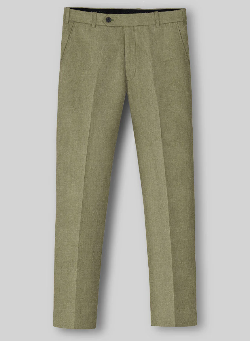 Campari Rustic Green Linen Pants - Image 2