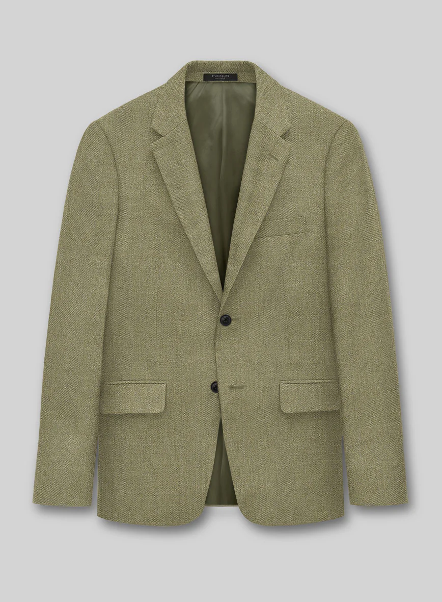 Campari Rustic Green Linen Suit - Image 4