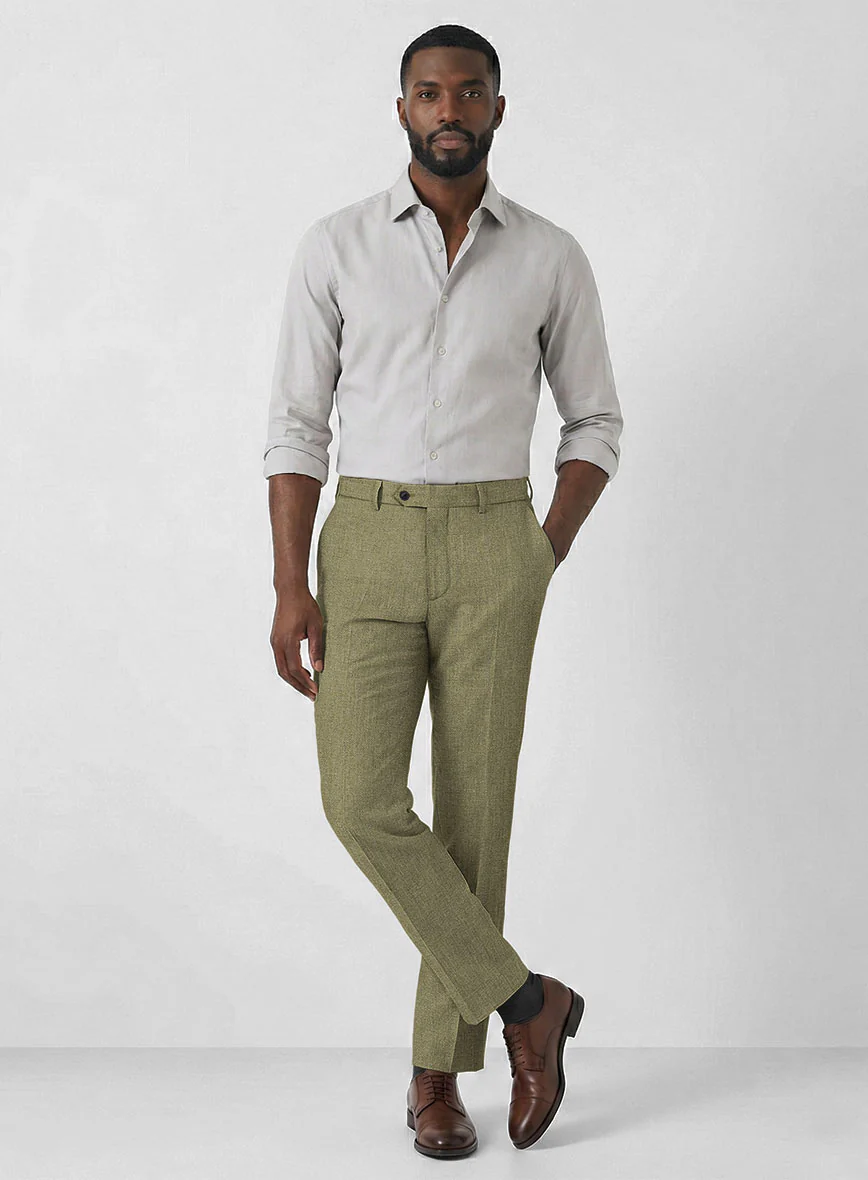Campari Rustic Green Linen Suit - Image 7