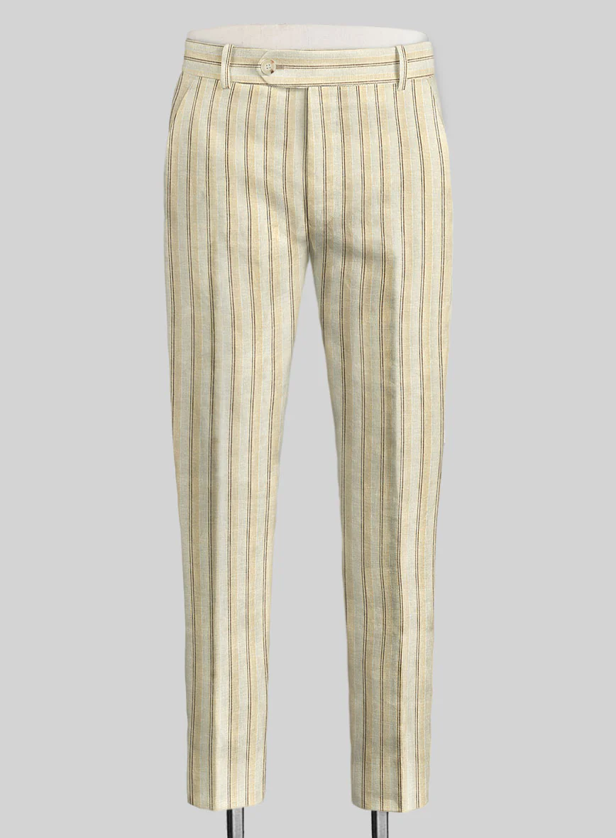 Campari Vama Stripe Linen Pants - Image 2