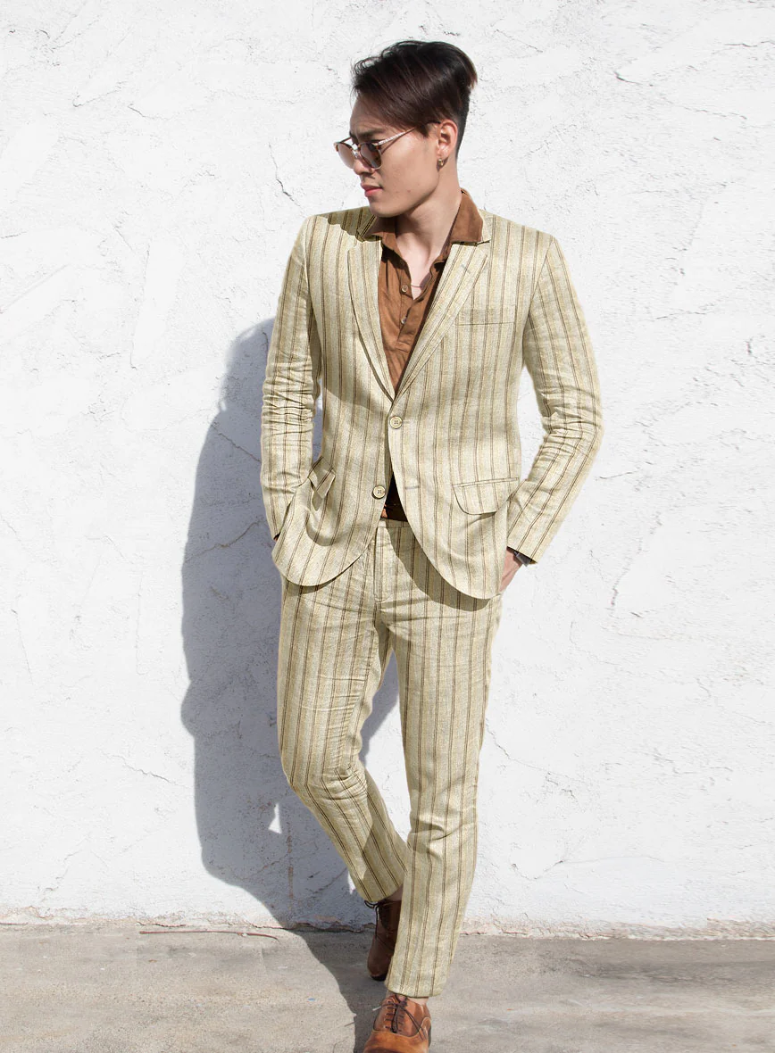 Campari Vama Stripe Linen Suit - Image 2
