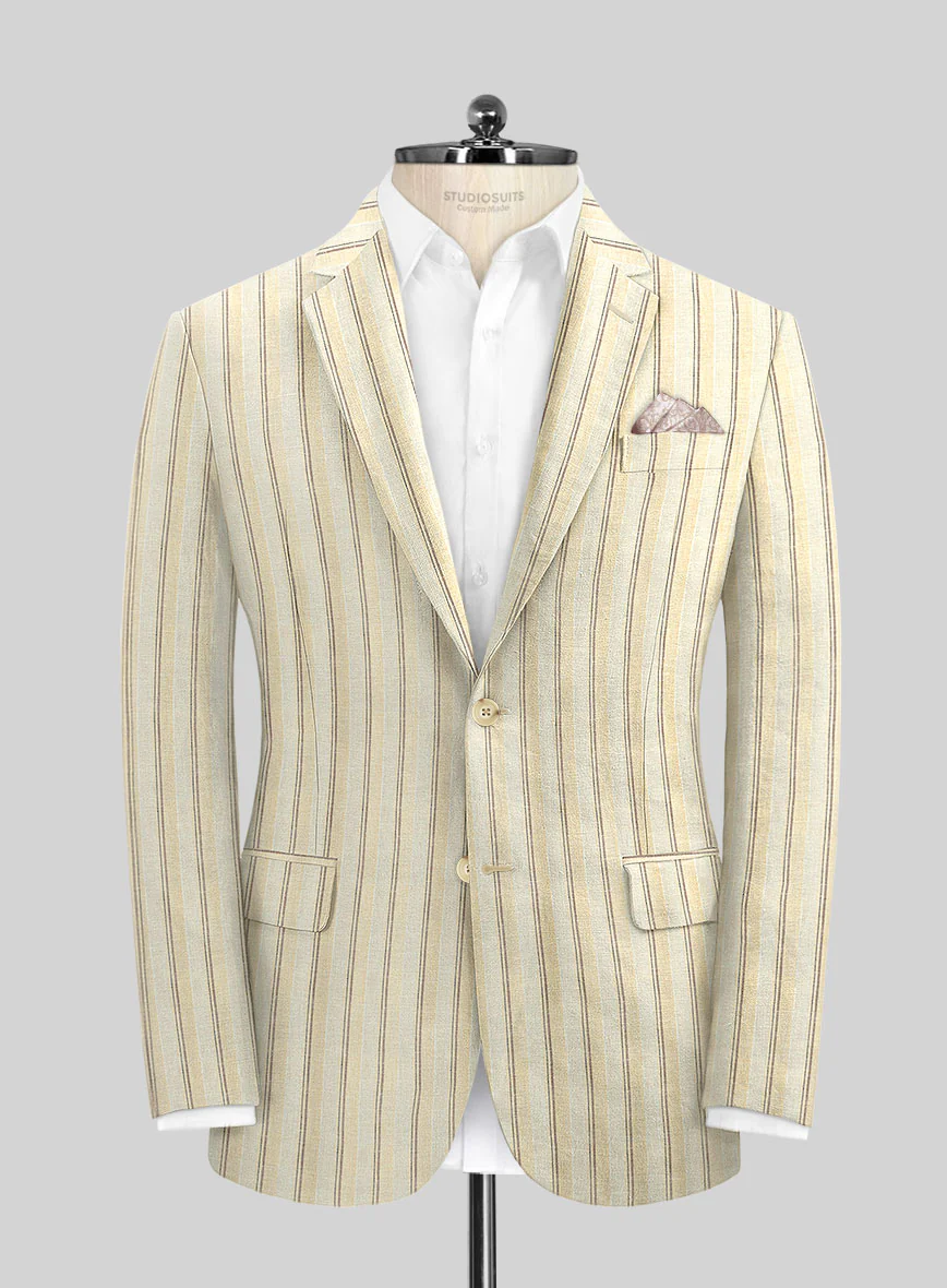 Campari Vama Stripe Linen Suit - Image 3