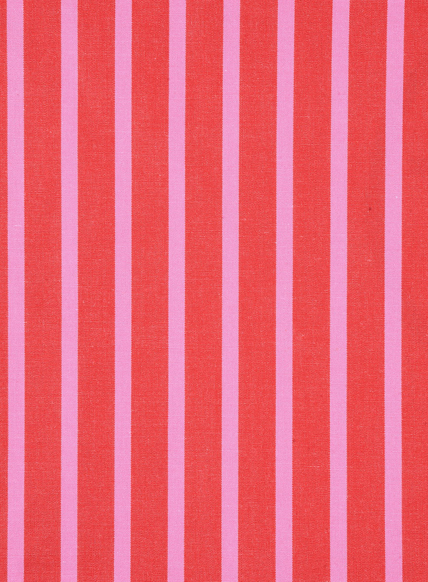 Carmine Stripe Organic Cotton Shirt - Image 4