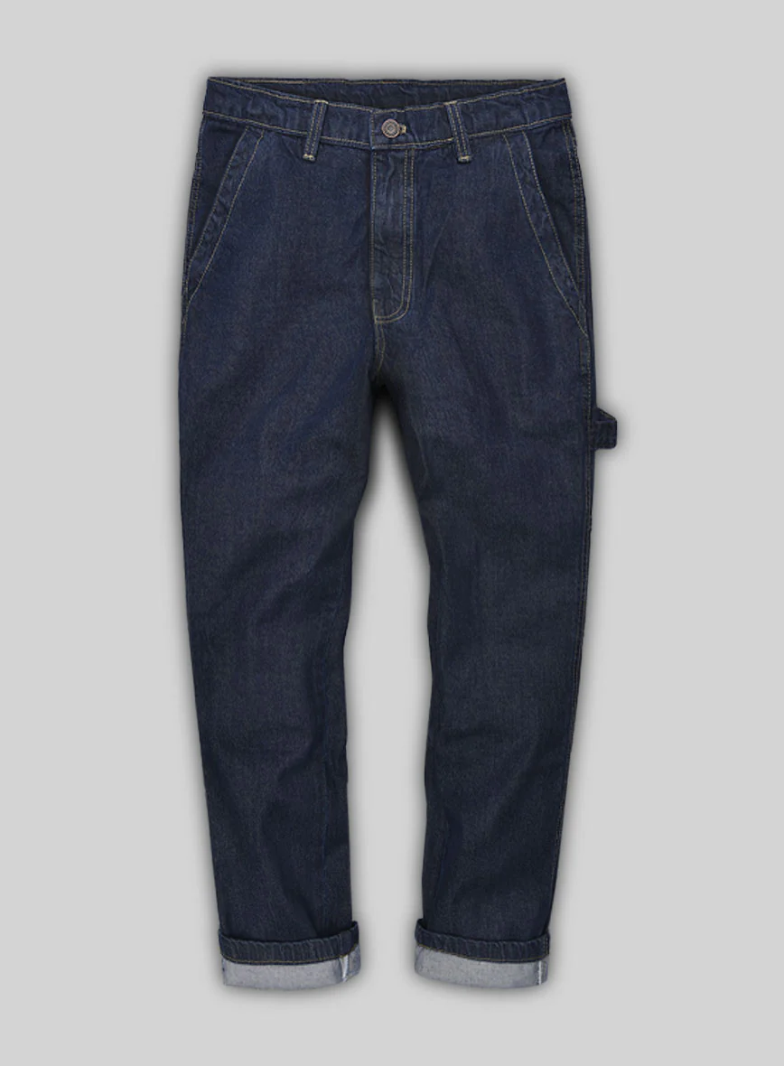 Carpenter Style Cargo Denim Jeans - Image 2