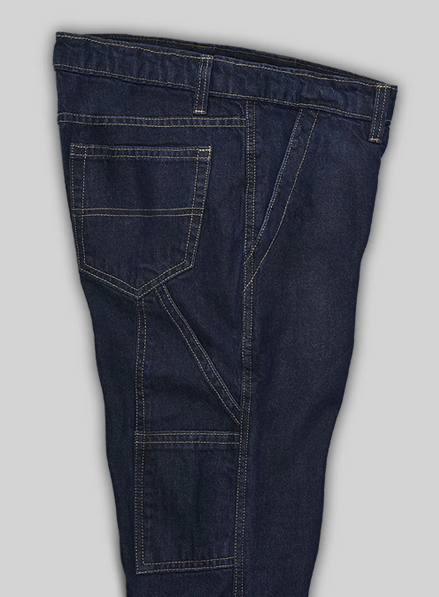 Carpenter Style Cargo Denim Jeans - Image 6