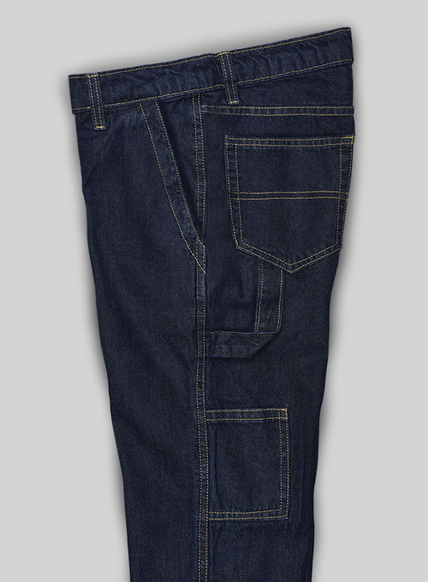 Carpenter Style Cargo Denim Jeans - Image 7
