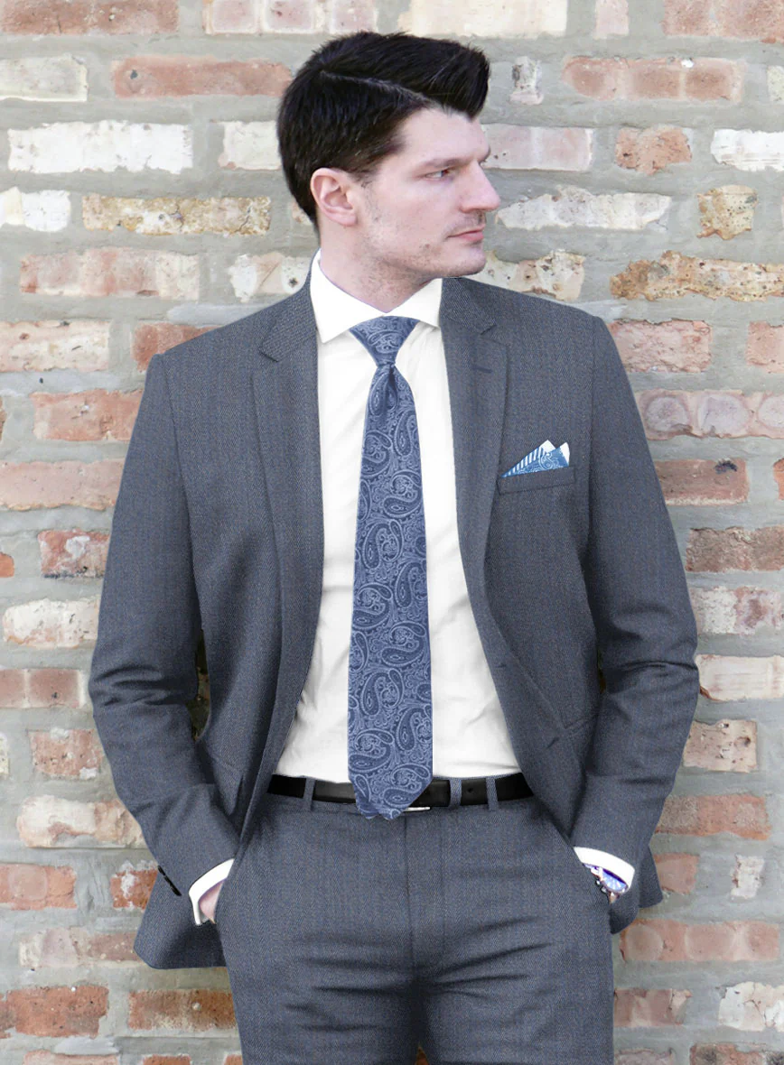 Cavalry Twill Blue Wool Jacket - Image 2
