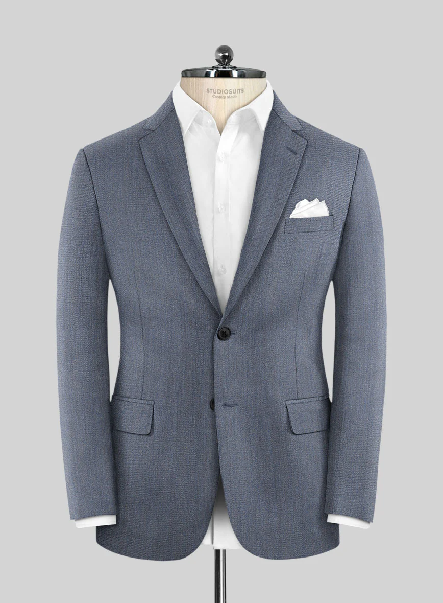 Cavalry Twill Blue Wool Suit - Image 3
