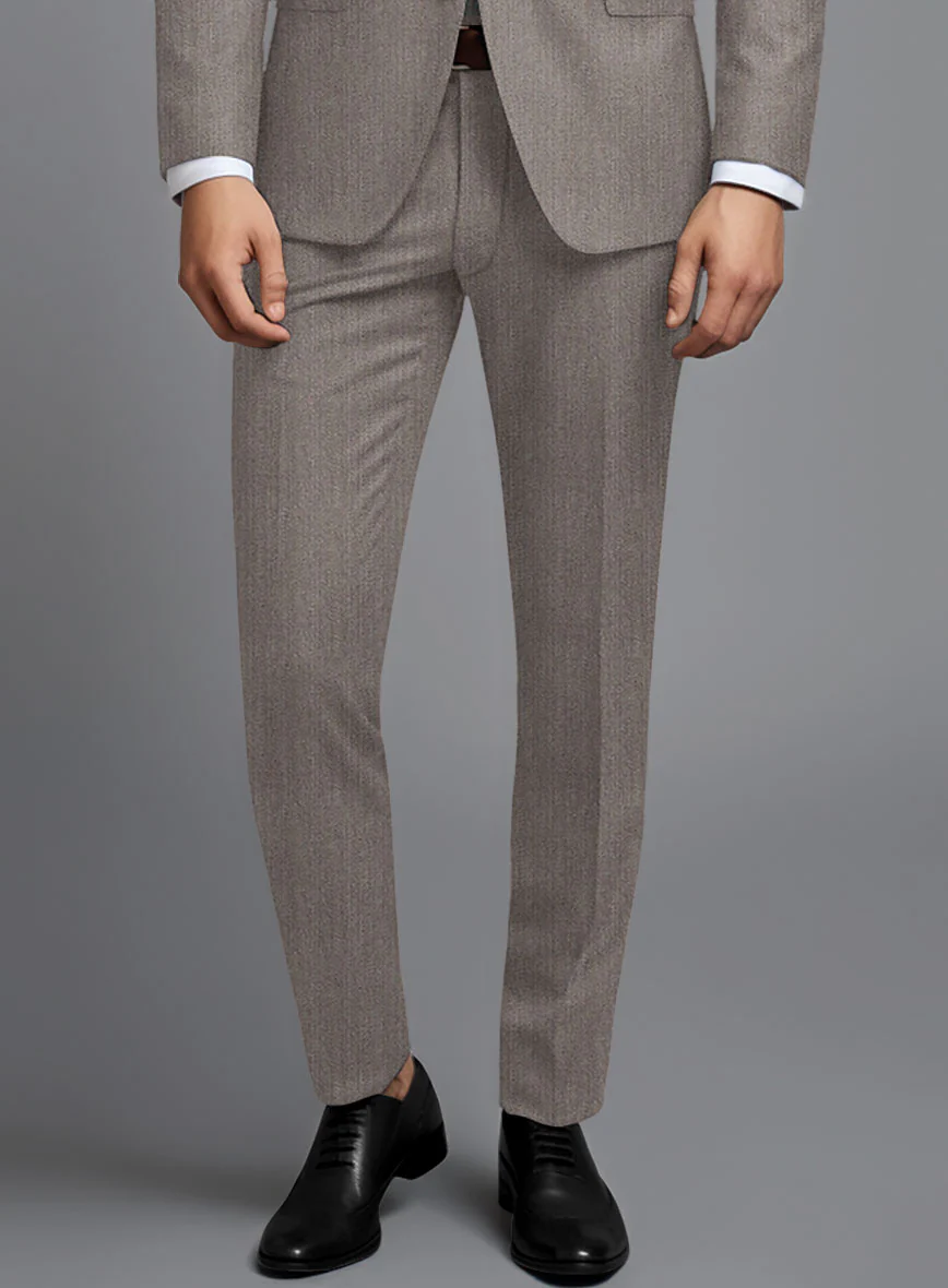 Cavalry Twill Brown Wool Pants - Image 2