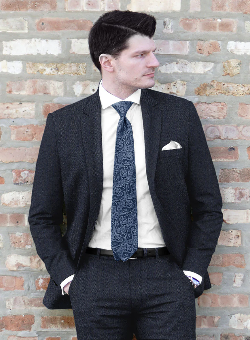 Cavalry Twill Dark Blue Wool Jacket - Image 2
