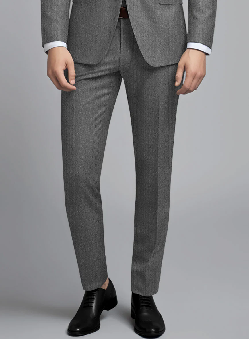 Cavalry Twill Gray Wool Pants - Image 2
