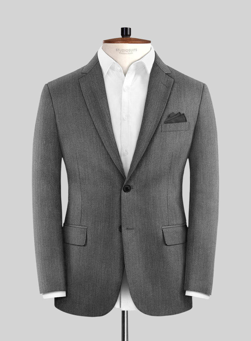 Cavalry Twill Gray Wool Suit - Image 3