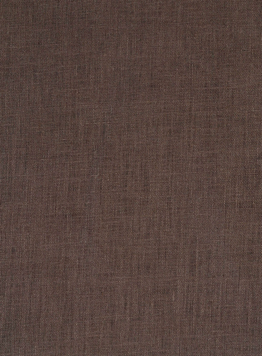 Cedar Brown Pure Linen Shirt - Image 5