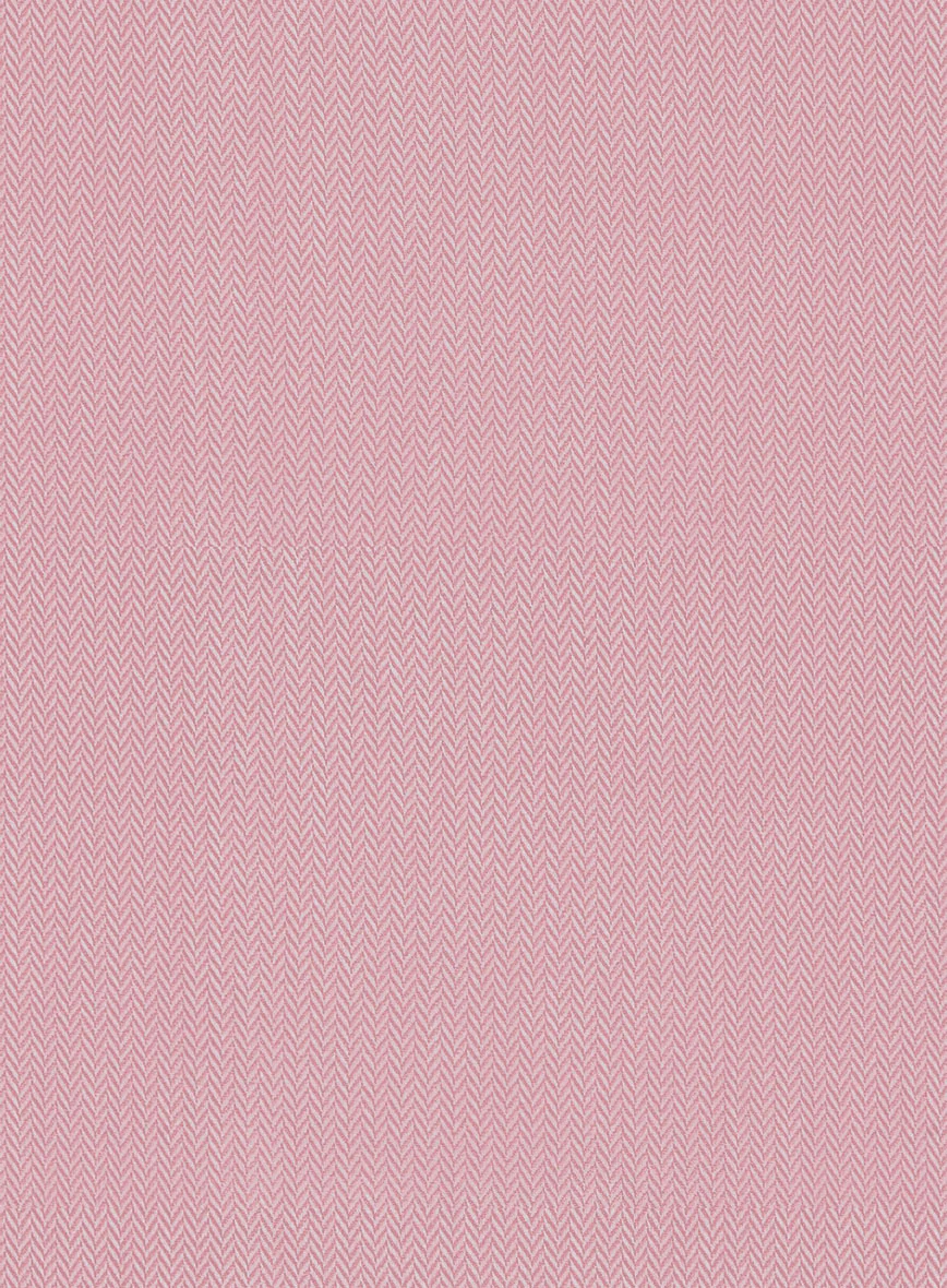 Cedillac Pink Herringbone Cotton Shirt - Image 4