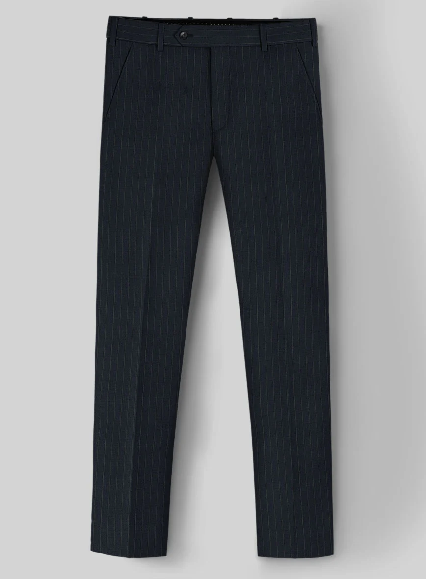 Chalkstripe Blue Wool Pants - Image 2