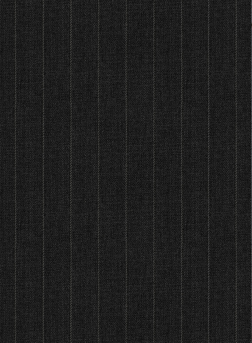 Chalkstripe Wool Charcoal Pants - Image 3