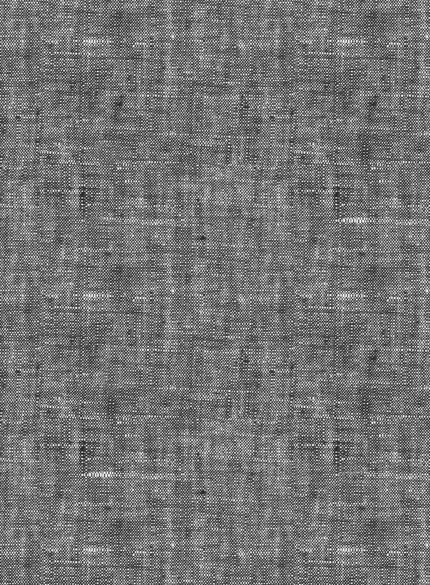 Chambray Black Linen Jacket - Image 3