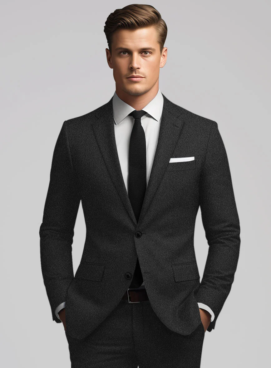 Charcoal Cashmere Jacket - Image 2
