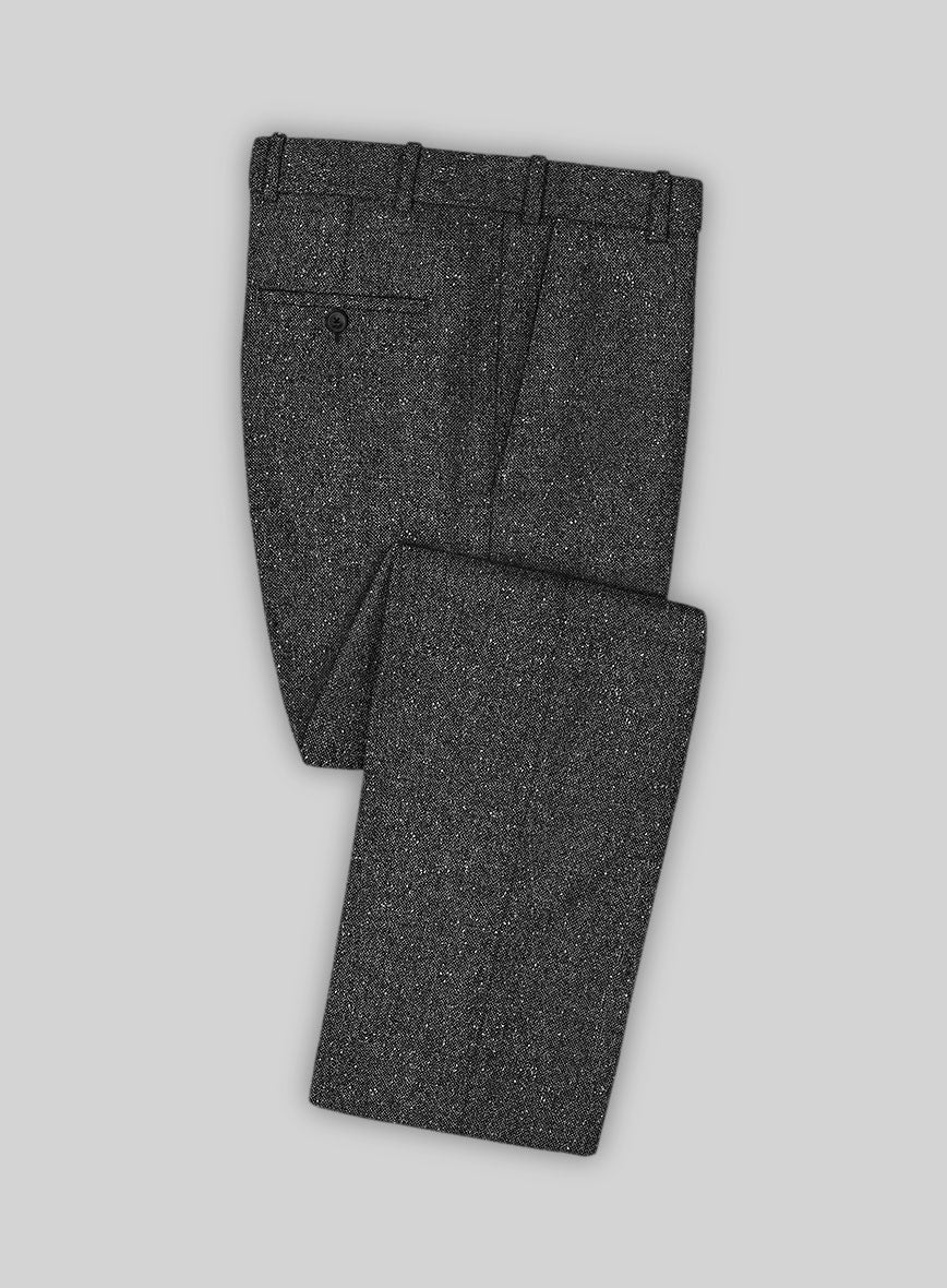 Charcoal Flecks Donegal Tweed Pants - Image 3