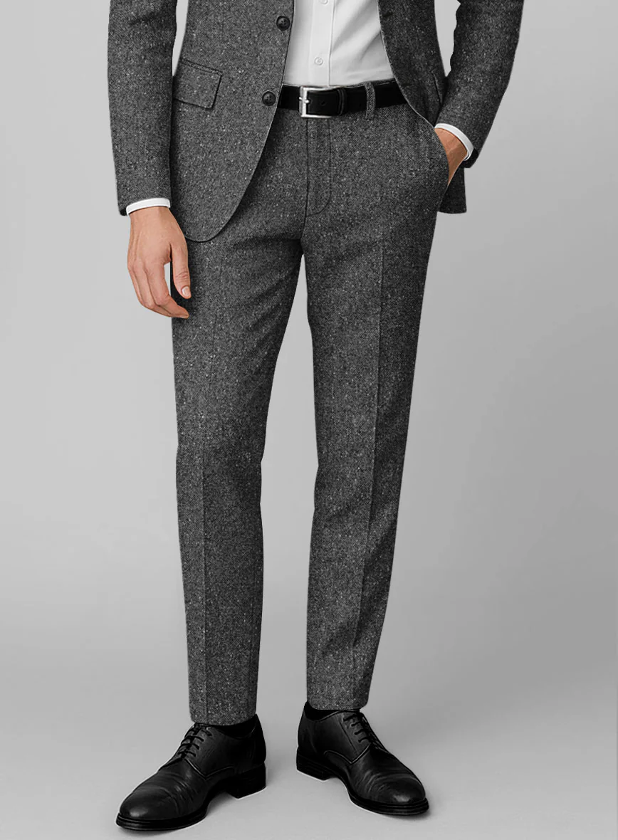 Charcoal Flecks Donegal Tweed Suit - Image 8