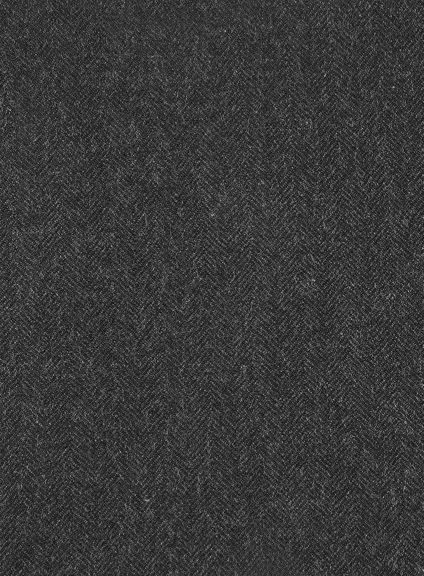 Charcoal Herringbone Tweed Overshirt - Image 3