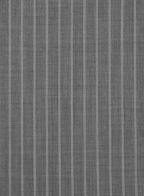 Charles Clayton Bisela Gray Stripe Wool Jacket - Image 2