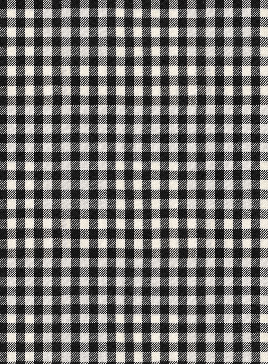 Check Board Wool Pants - Image 3
