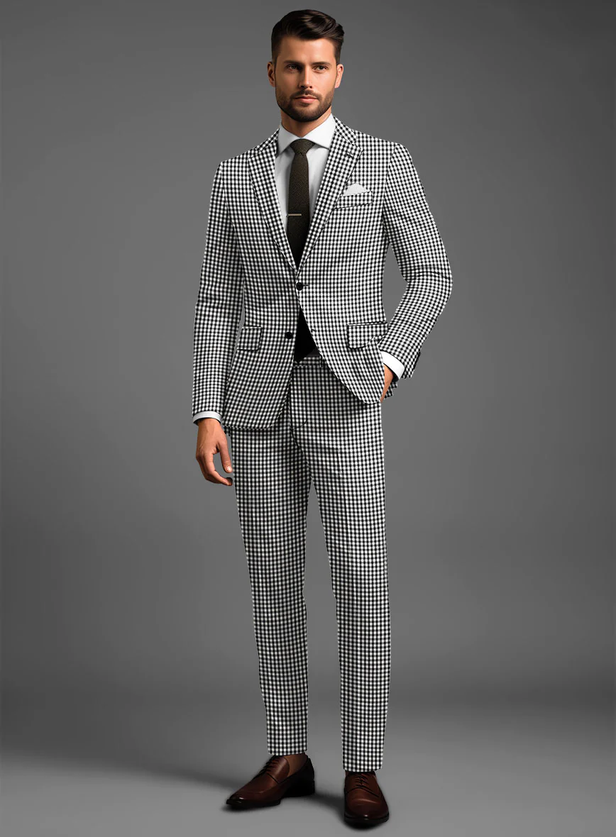 Check Board Wool Suit - Image 2