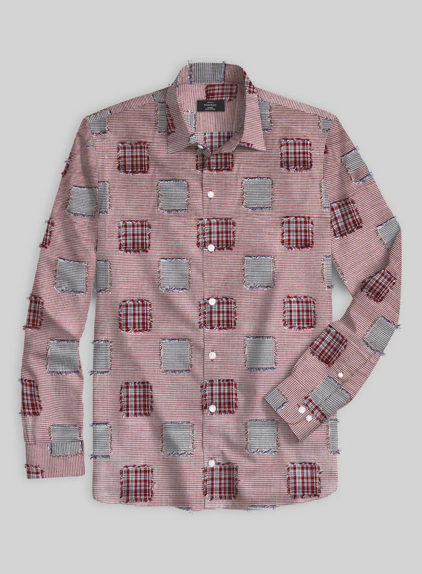 Cherrywood Check Patchwork Cotton Shirt - Image 2