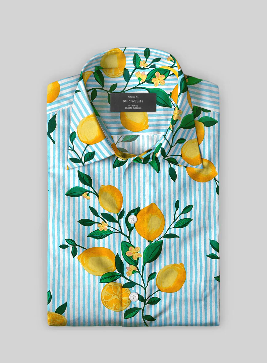 Citrus Breeze Cotton Lycra Shirt - Image 2