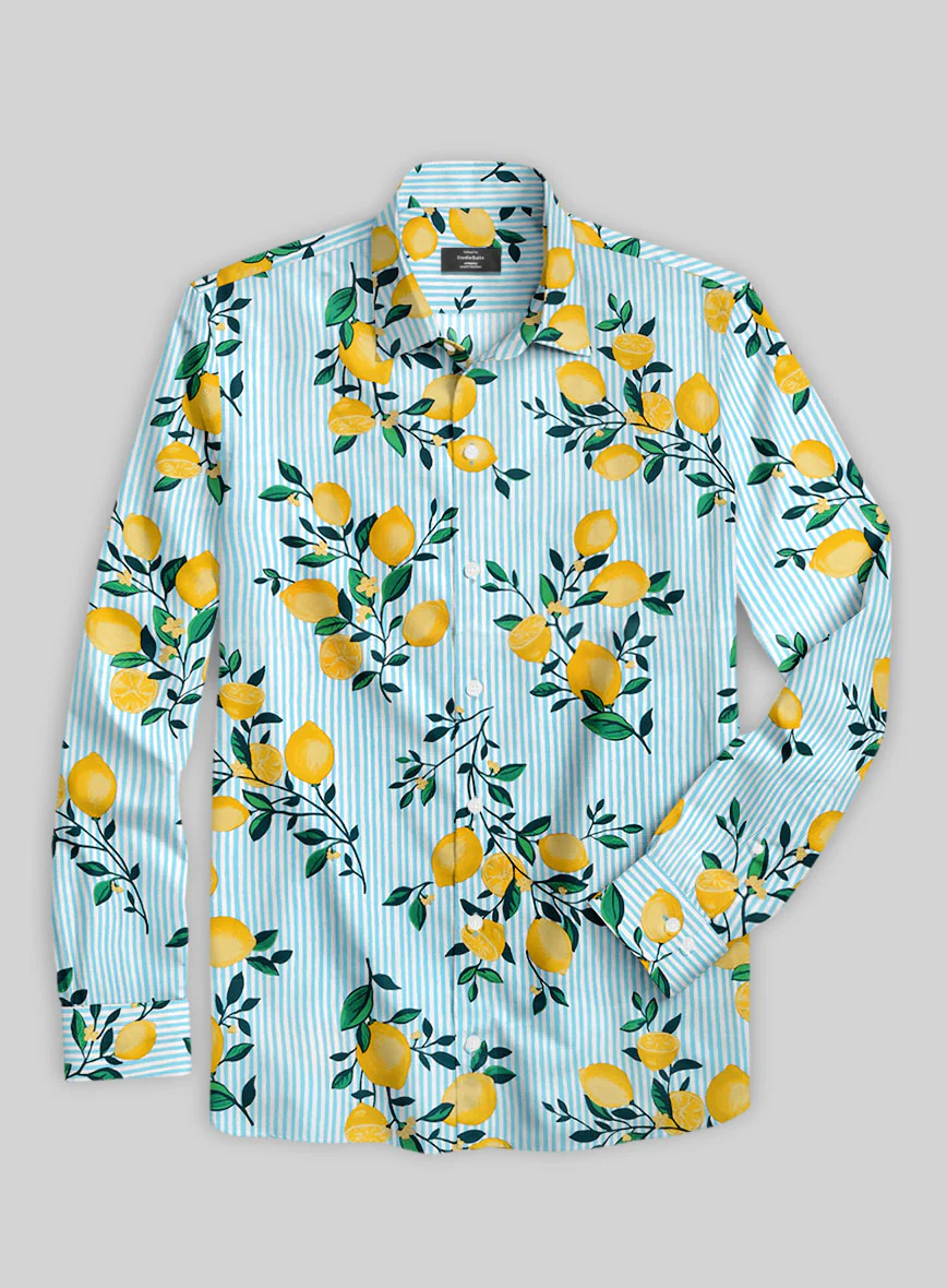 Citrus Breeze Cotton Lycra Shirt - Image 3