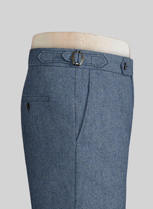 Classic Blue Denim Highland Tweed Trousers - Image 6