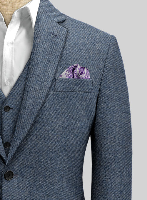 Classic Blue Denim Tweed Jacket - Image 2