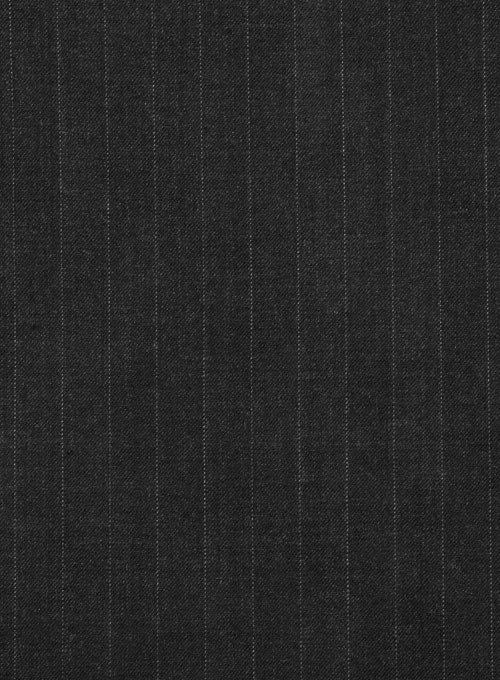 Classic Stripe Black Pure Wool Jacket - Image 2