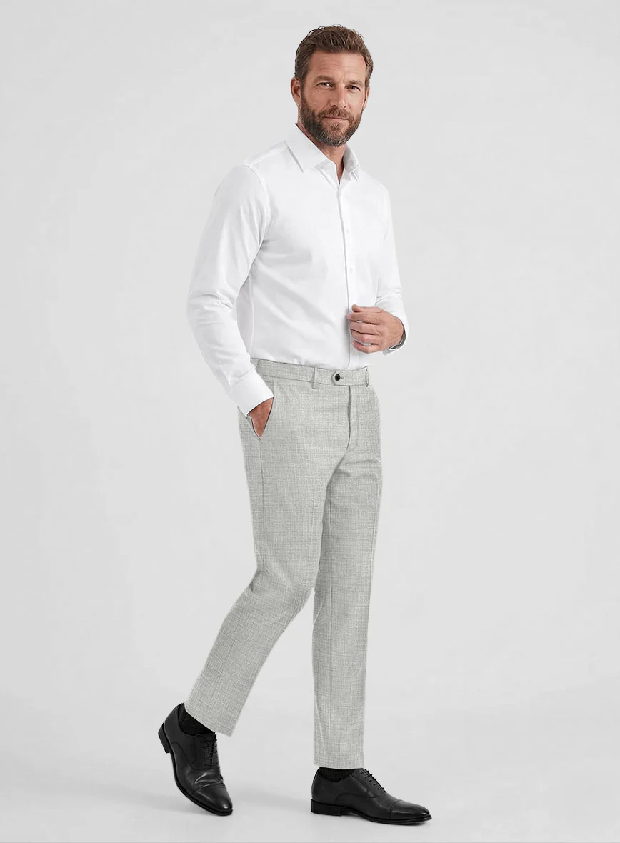 Cloud Gray Wool Pants - Image 3