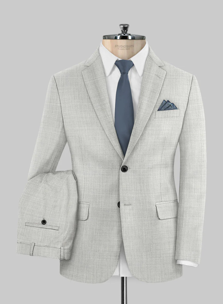 Cloud Gray Wool Suit - Image 2