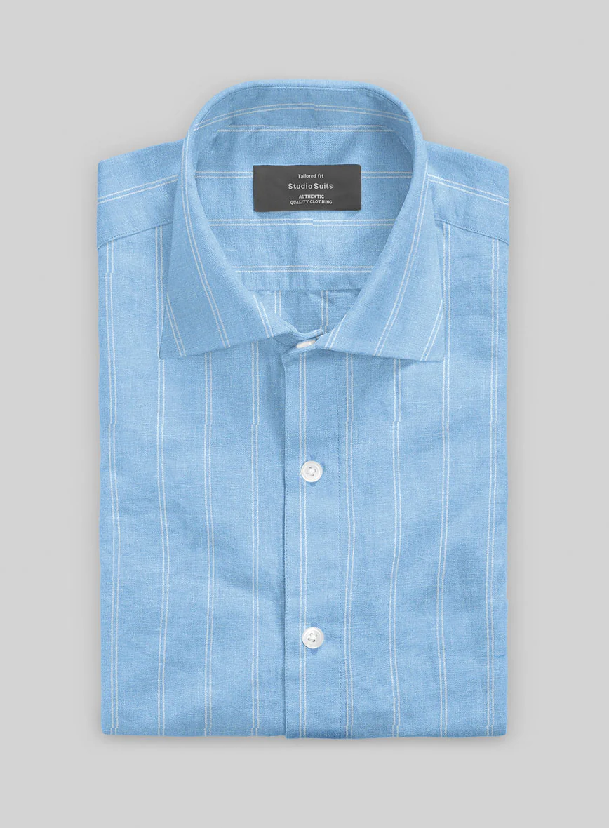 Coastal Sky Cotton Shirt - Image 2