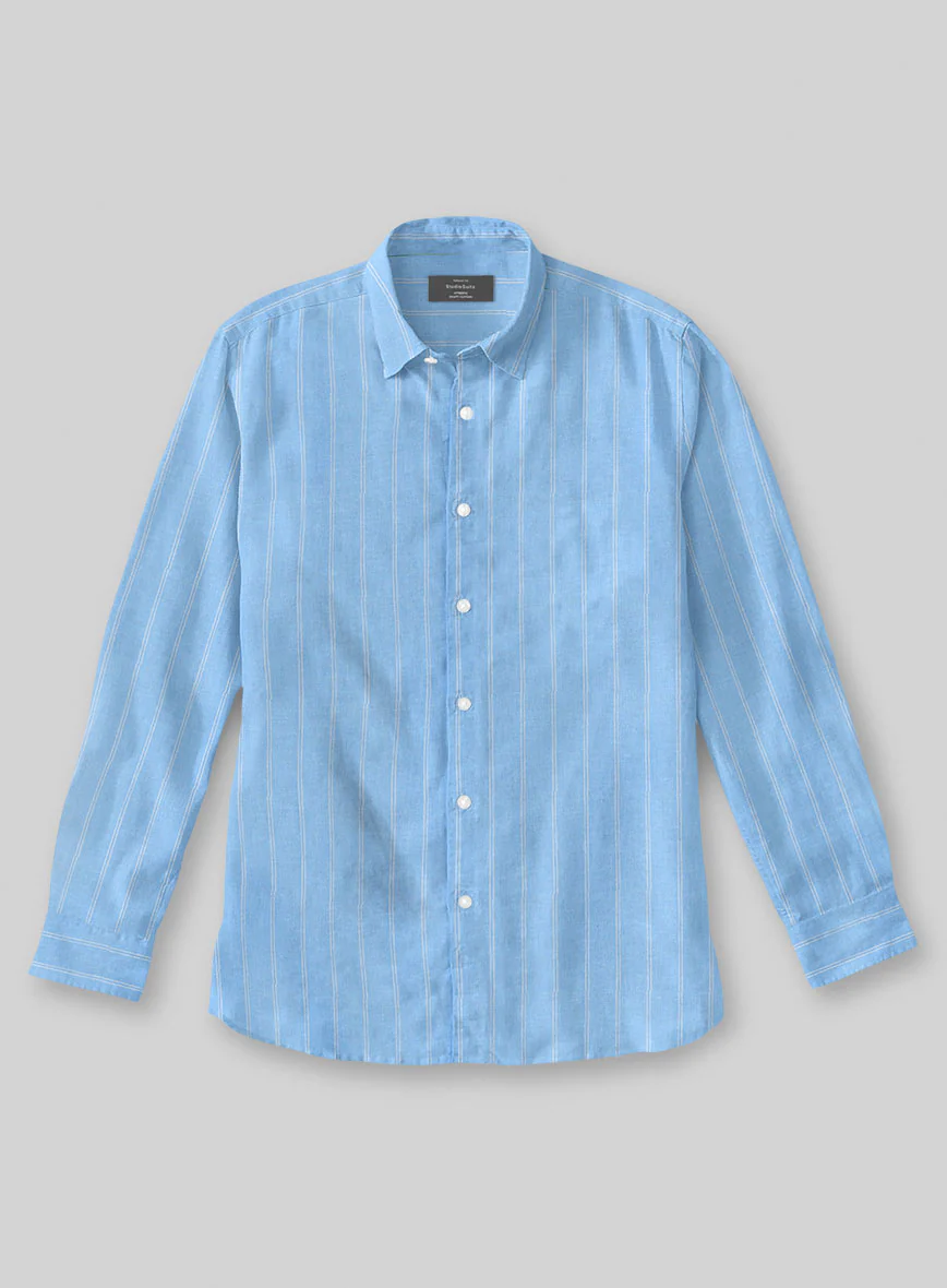 Coastal Sky Cotton Shirt - Image 3