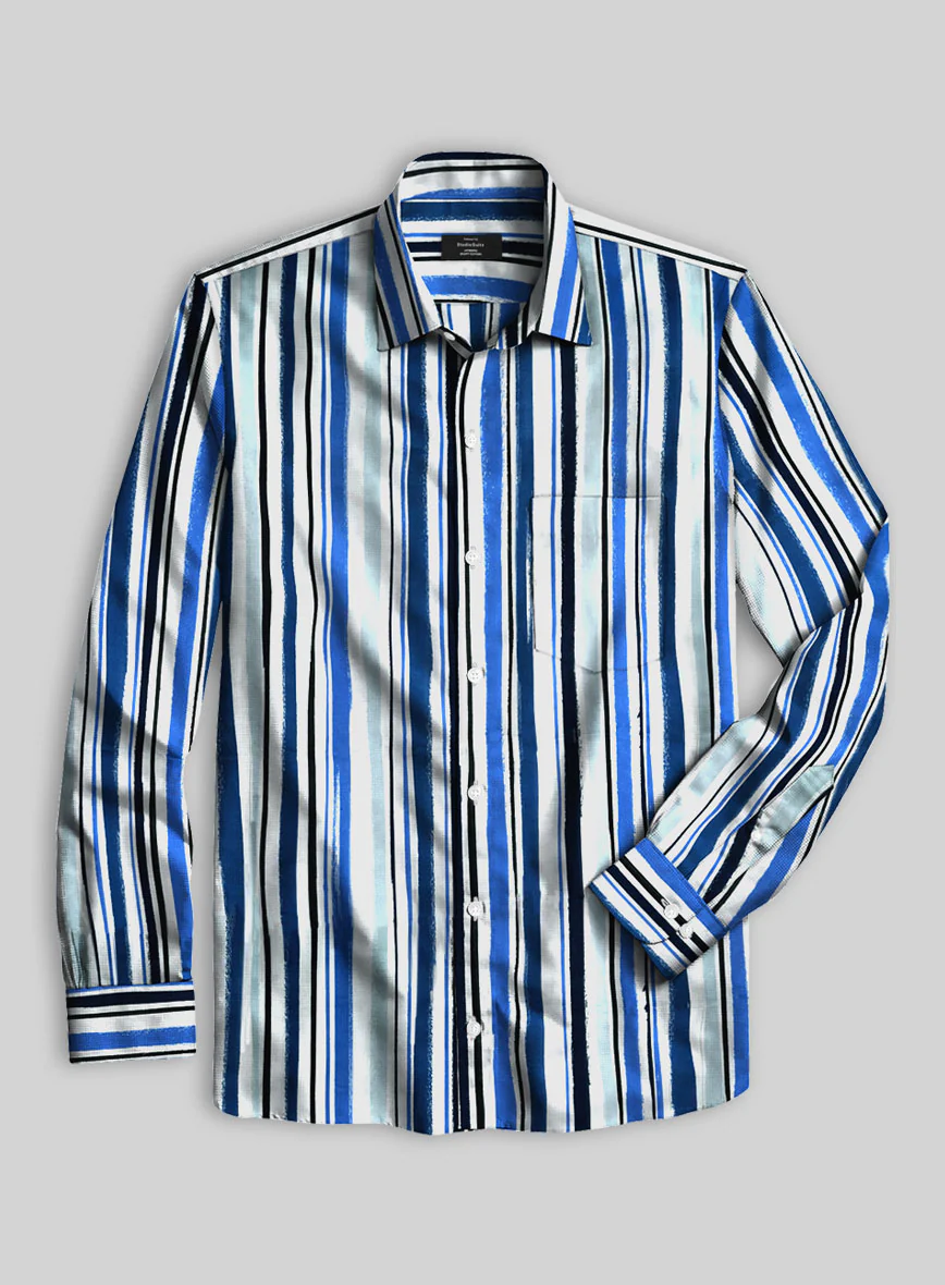 Coastal Stripe Cotton Shirt - Image 2