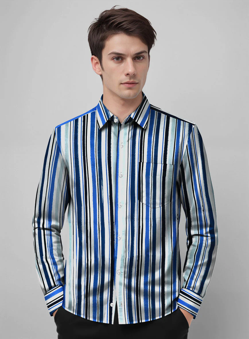 Coastal Stripe Cotton Shirt - Image 3