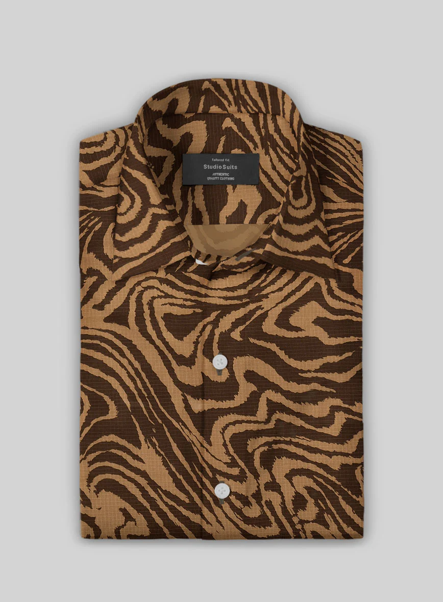 Cocoa Strata Cotton Lycra Shirt - Image 2
