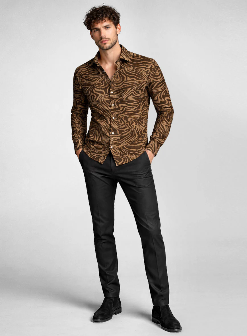 Cocoa Strata Cotton Lycra Shirt - Image 4