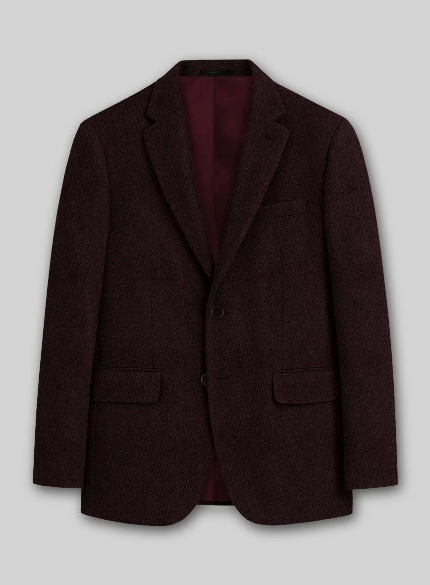 Colombo Dark Wine Cashmere Jacket - Image 2