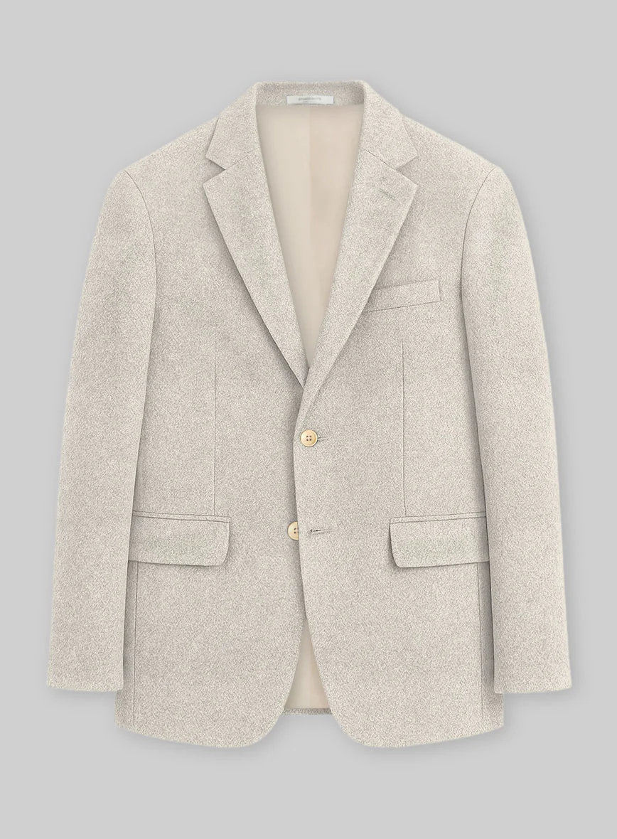 Colombo Light Beige Cashmere Jacket - Image 2