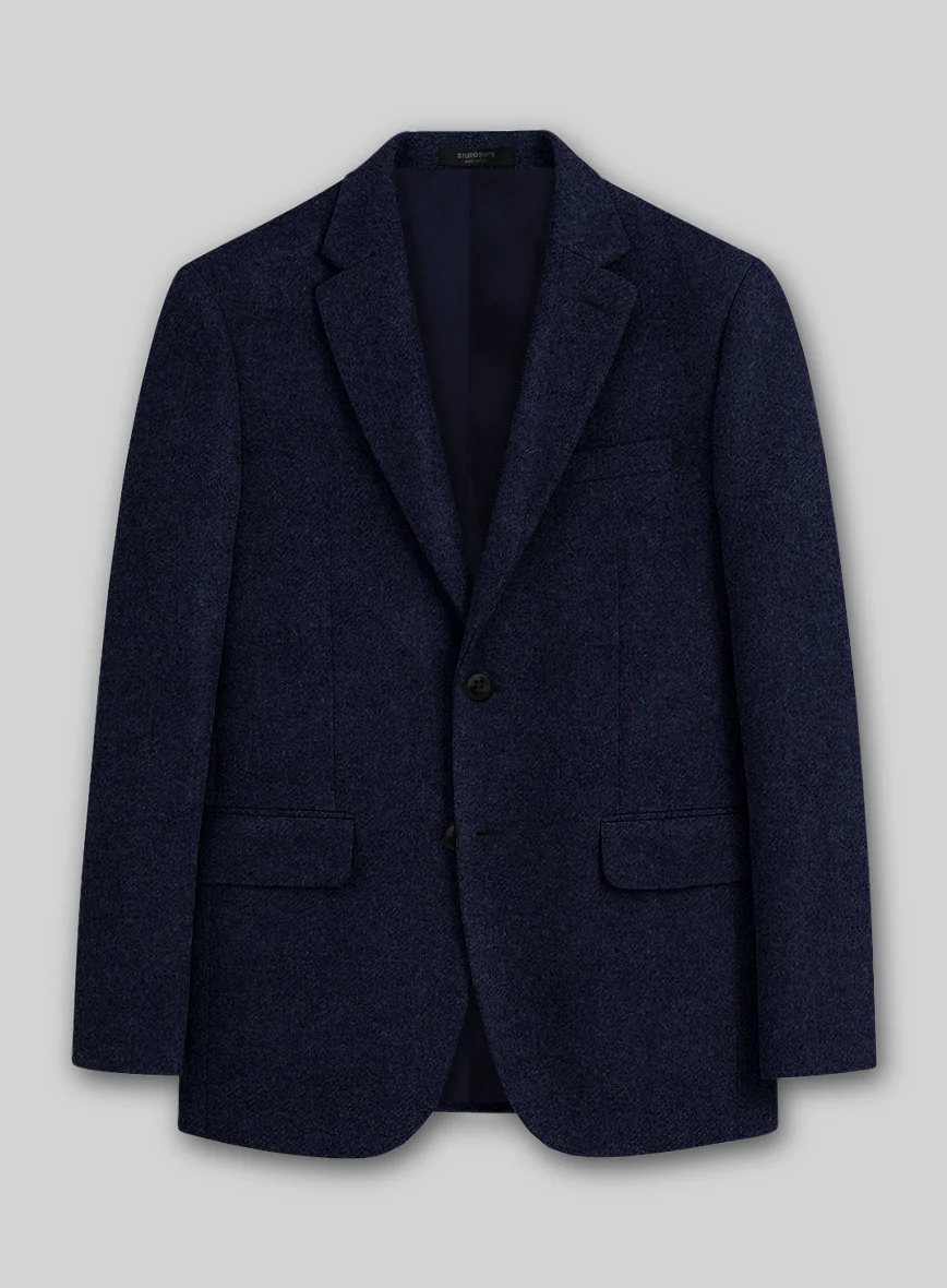 Colombo Navy Blue Cashmere Jacket - Image 2
